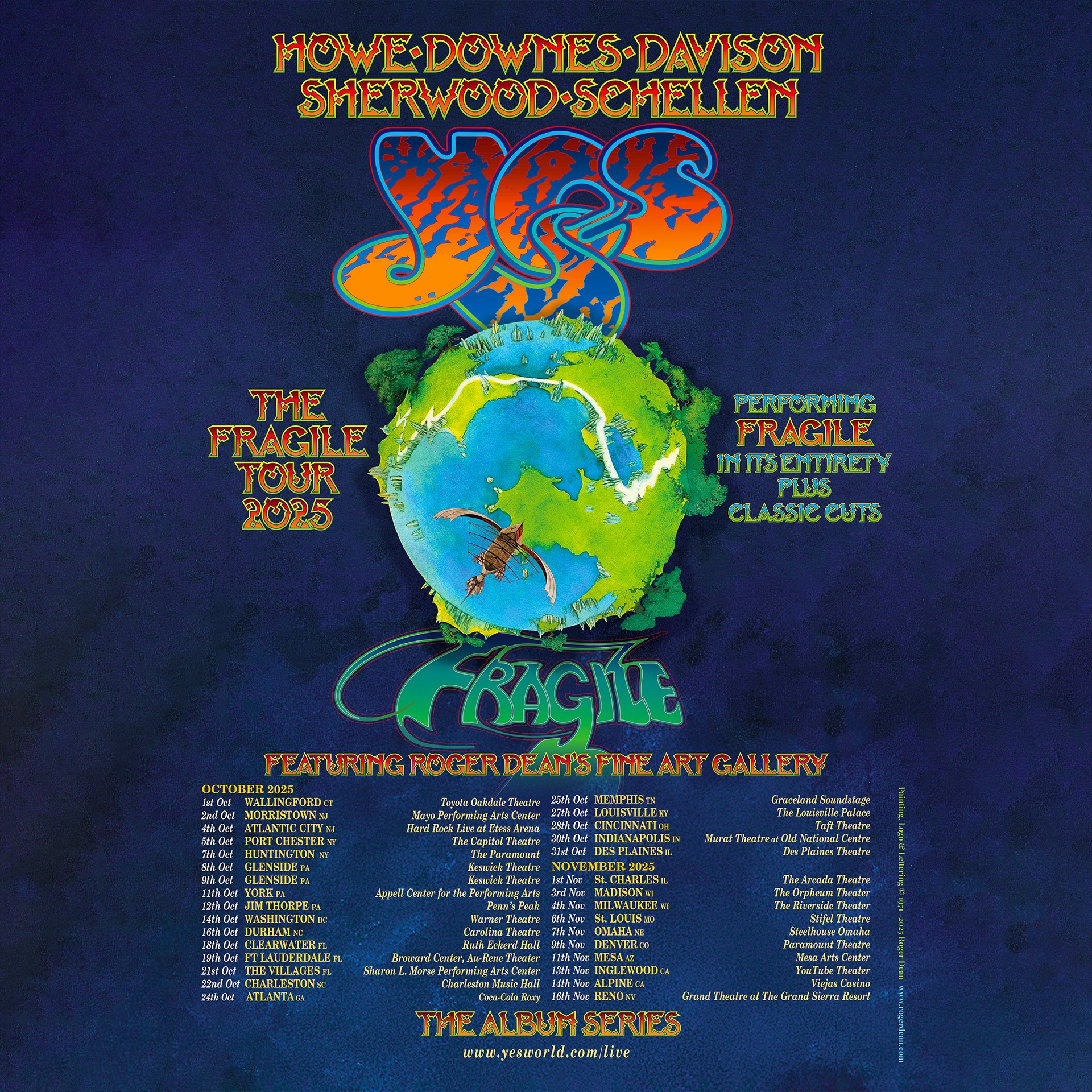 Yes The Fragile Tour Poster 2026