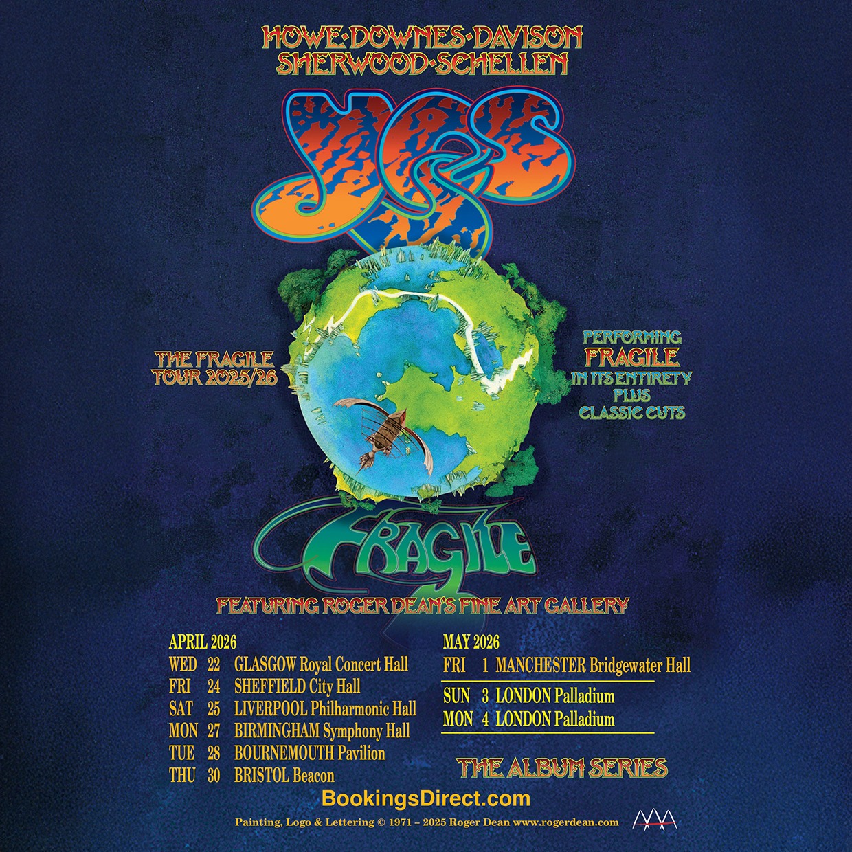 Yes The Fragile Tour Poster 2026